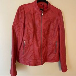 Faux leather jacket